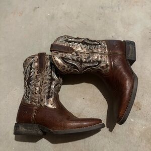 ARIAT GIRLS' KOEL VENTTEK LEOPARD PRINT WESTERN BOOTS girls child size 2.5